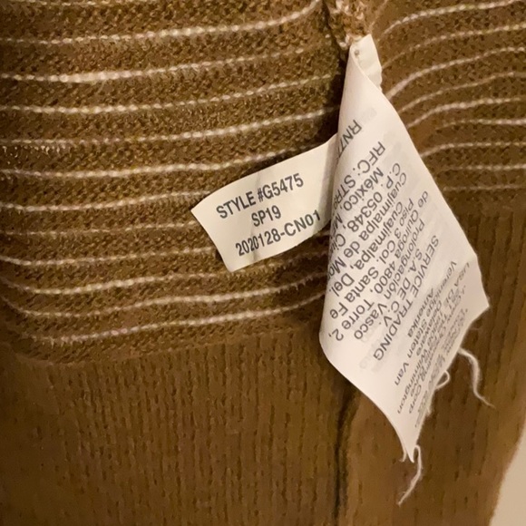 Madewell Summer Ryder Stripe Cardigan in Spiced Olive - Picture 5 of 7